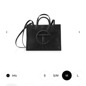 Telfar Medium Black Shopping Bag
